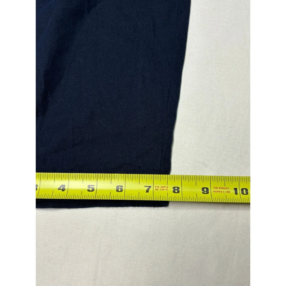 Banana Republic Relaxed Tapered Fit Pants Mens 36x27 Hemmed Navy Linen Blend